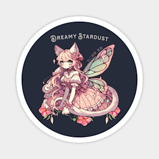 Enchanted Dreamy Stardust - A Cat Fairycore Fantasy Magnet